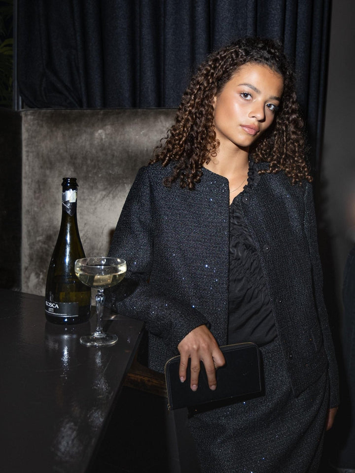 Helina Sequins Jacket Black | Yttertøy | Smuk - Dameklær på nett
