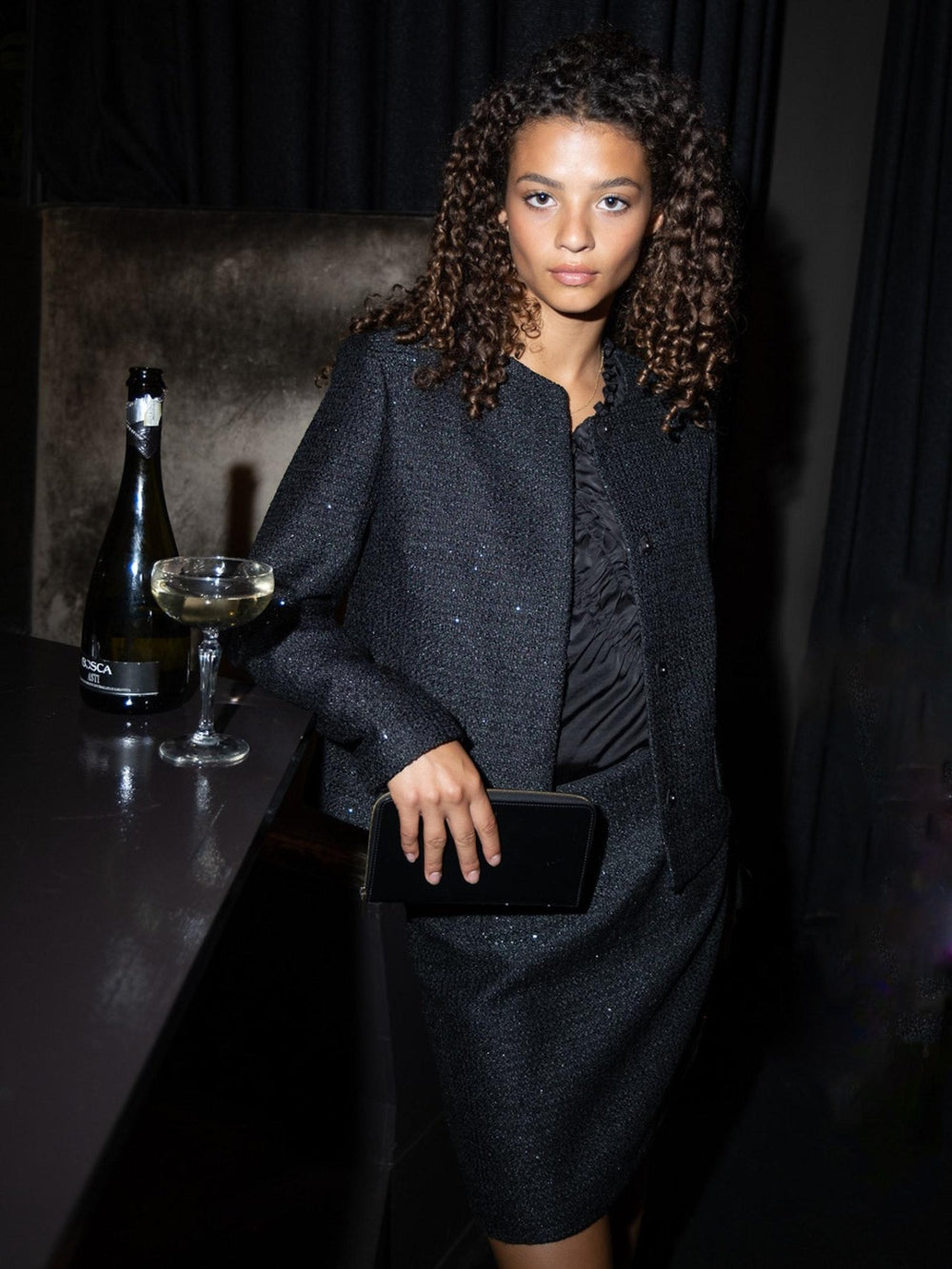 Helina Sequins Jacket Black | Yttertøy | Smuk - Dameklær på nett
