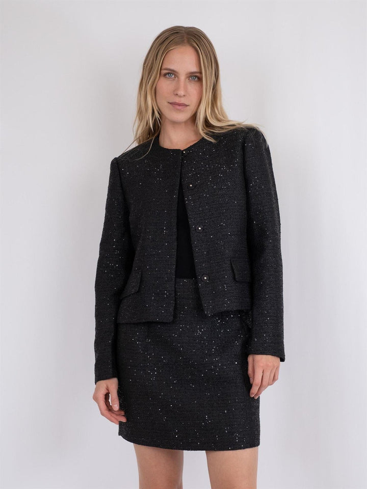 Helina Sequins Jacket Black | Yttertøy | Smuk - Dameklær på nett