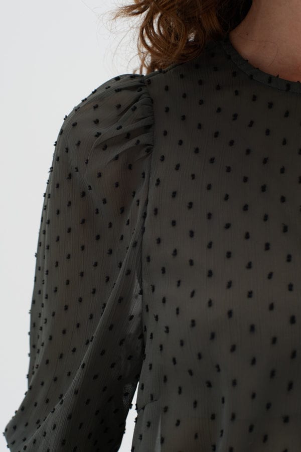 Ibiiw Long Sleeve Blouse Dark Beetle | Skjorter og bluser | Smuk - Dameklær på nett