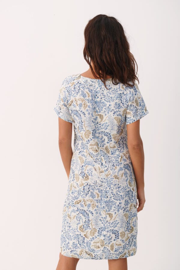 Indreaspw Dress Blue Botanical Print | Kjoler | Smuk - Dameklær på nett