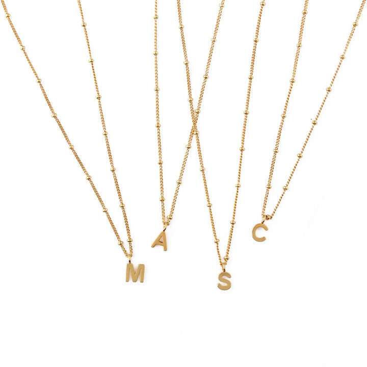 Initial B Satellite Chain Neck Pale Gold | Accessories | Smuk - Dameklær på nett