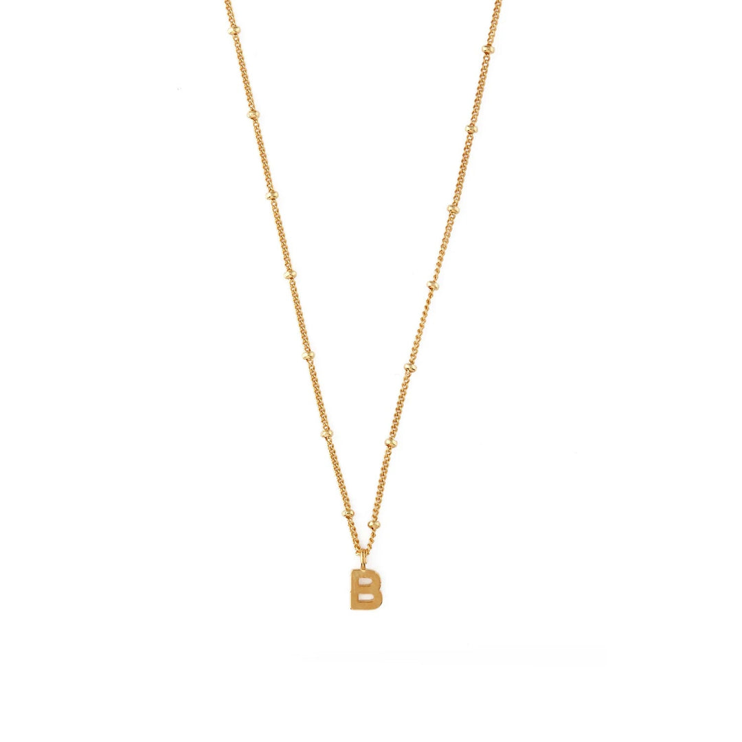 Initial B Satellite Chain Neck Pale Gold | Accessories | Smuk - Dameklær på nett
