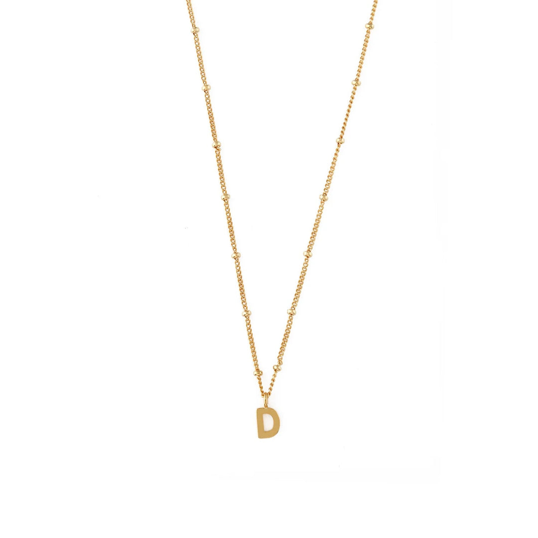 Initial D Satellite Chain Neck Pale Gold | Accessories | Smuk - Dameklær på nett