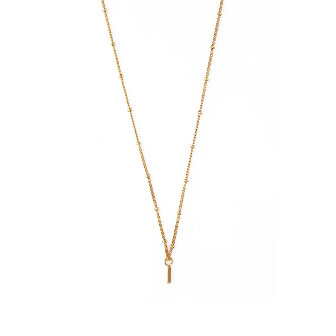 Initial I Satellite Chain Neck Pale Gold | Accessories | Smuk - Dameklær på nett