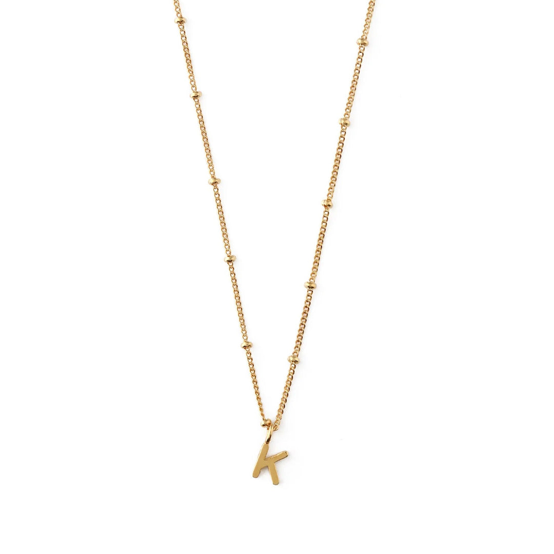Initial K Satellite Chain Neck Pale Gold | Accessories | Smuk - Dameklær på nett