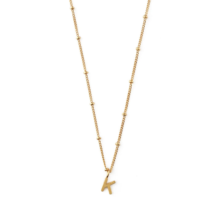Initial K Satellite Chain Neck Pale Gold | Accessories | Smuk - Dameklær på nett