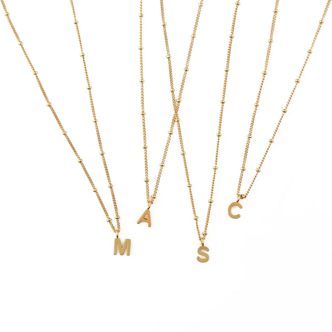 Initial N Satellite Chain Neck Pale Gold | Accessories | Smuk - Dameklær på nett