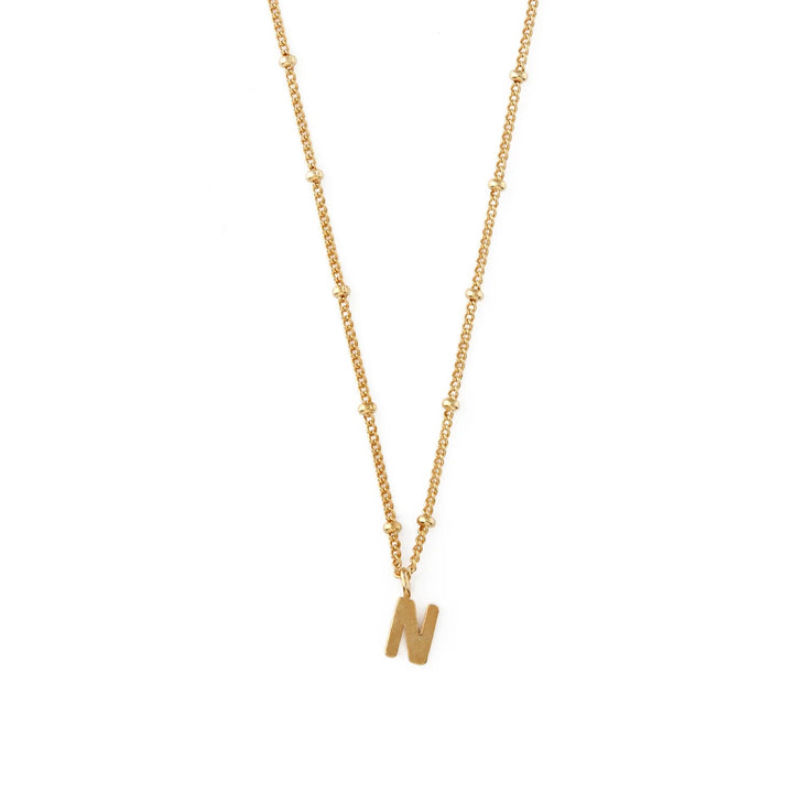 Initial N Satellite Chain Neck Pale Gold | Accessories | Smuk - Dameklær på nett