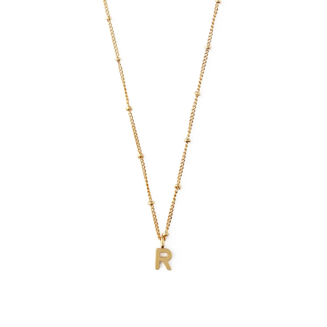 Initial R Satellite Chain Neck Pale Gold | Accessories | Smuk - Dameklær på nett