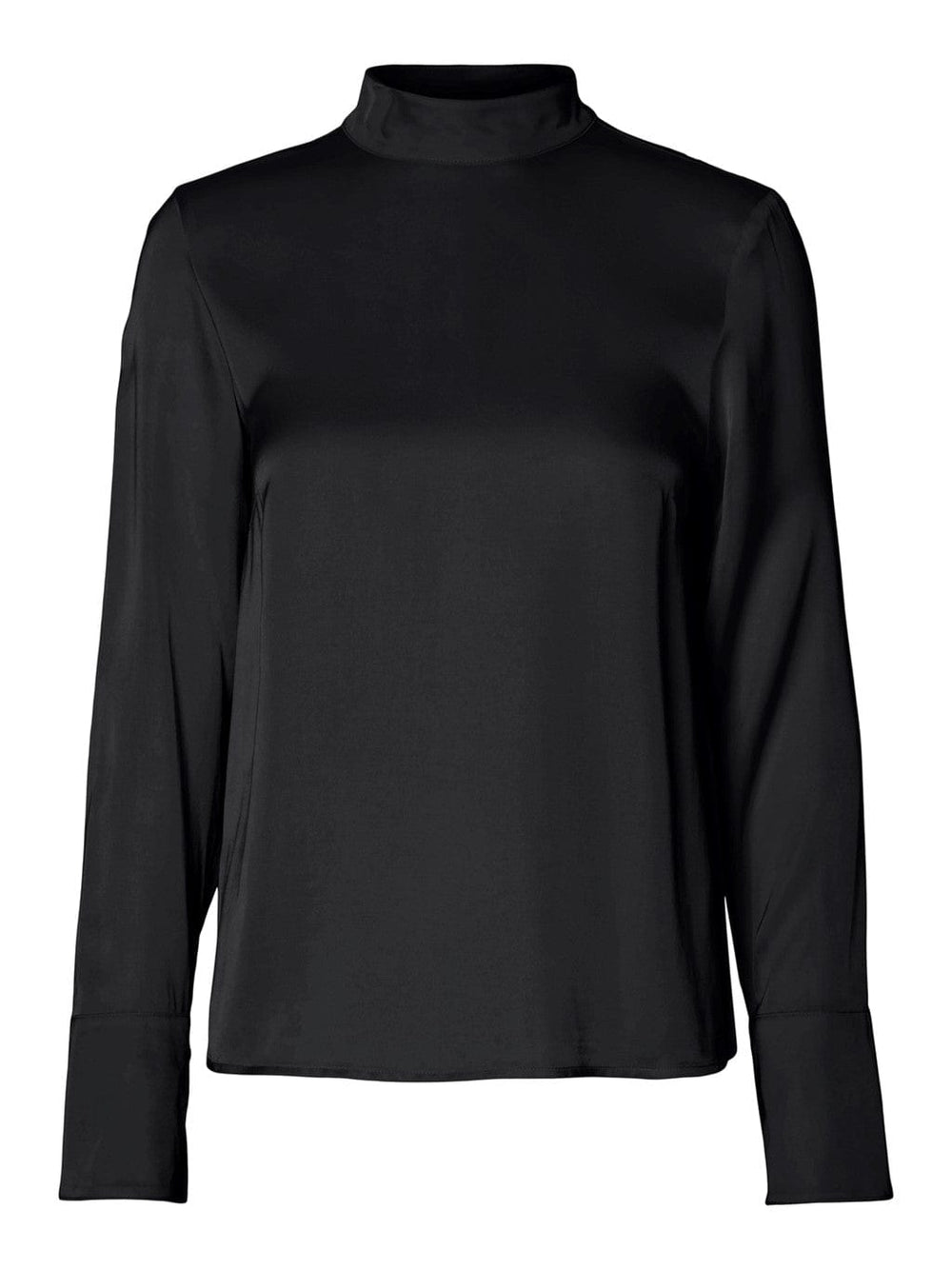 Ivy Ls Satin Top B Black | Skjorter og bluser | Smuk - Dameklær på nett