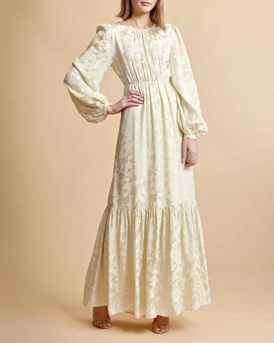 Jacquard Gown Pistachio | Kjoler | Smuk - Dameklær på nett