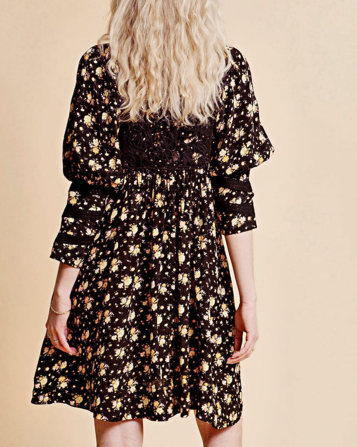 Jacquard High Neck Dress Night Garden | Kjoler | Smuk - Dameklær på nett