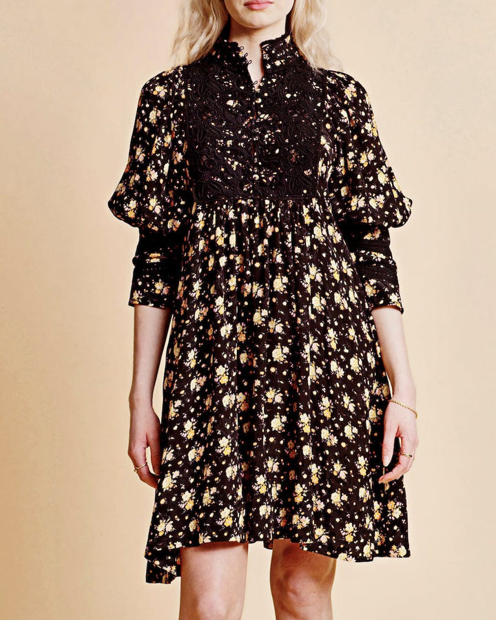 Jacquard High Neck Dress Night Garden | Kjoler | Smuk - Dameklær på nett