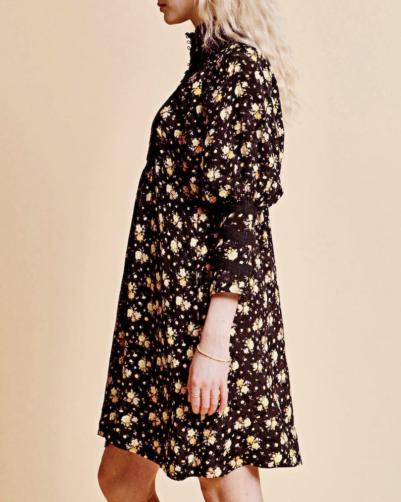 Jacquard High Neck Dress Night Garden | Kjoler | Smuk - Dameklær på nett