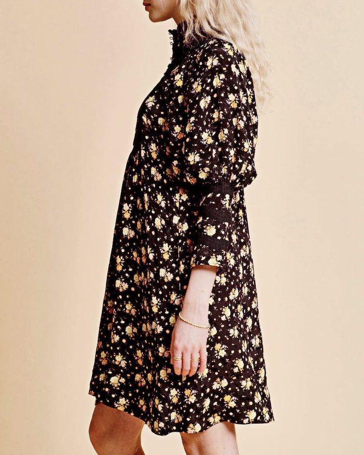 Jacquard High Neck Dress Night Garden | Kjoler | Smuk - Dameklær på nett