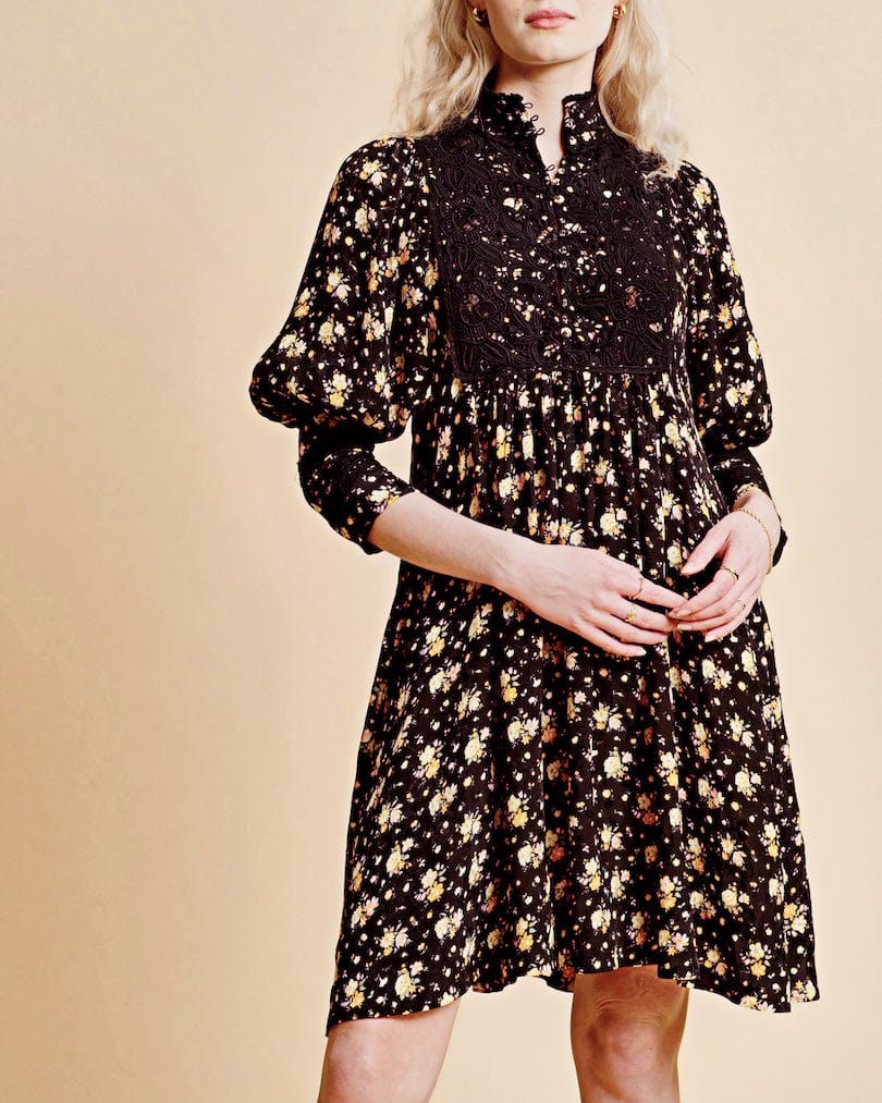 Jacquard High Neck Dress Night Garden | Kjoler | Smuk - Dameklær på nett