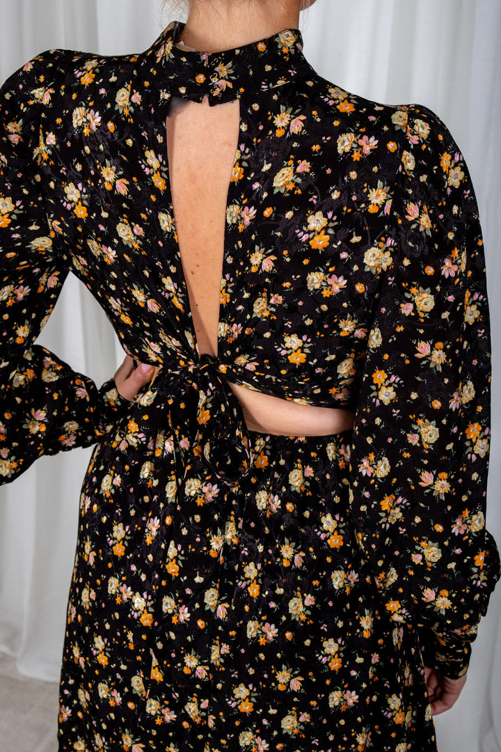 Jacquard Open Back Dress Night Garden | Kjoler | Smuk - Dameklær på nett