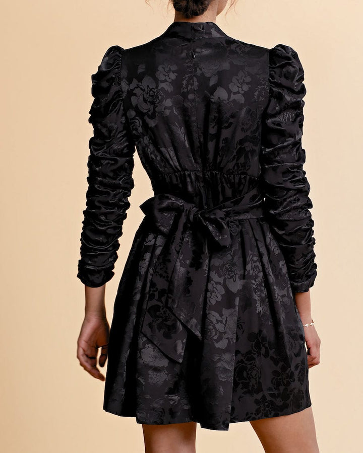 Jacquard Tieband Dress Black | Kjoler | Smuk - Dameklær på nett