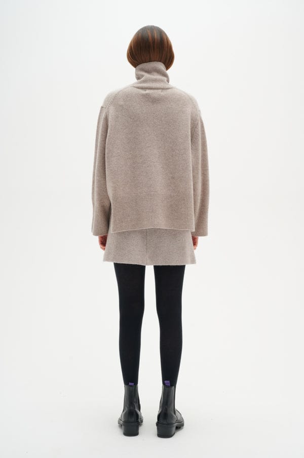 Jaxyiw Turtleneck Mocha Grey Melange | Genser | Smuk - Dameklær på nett