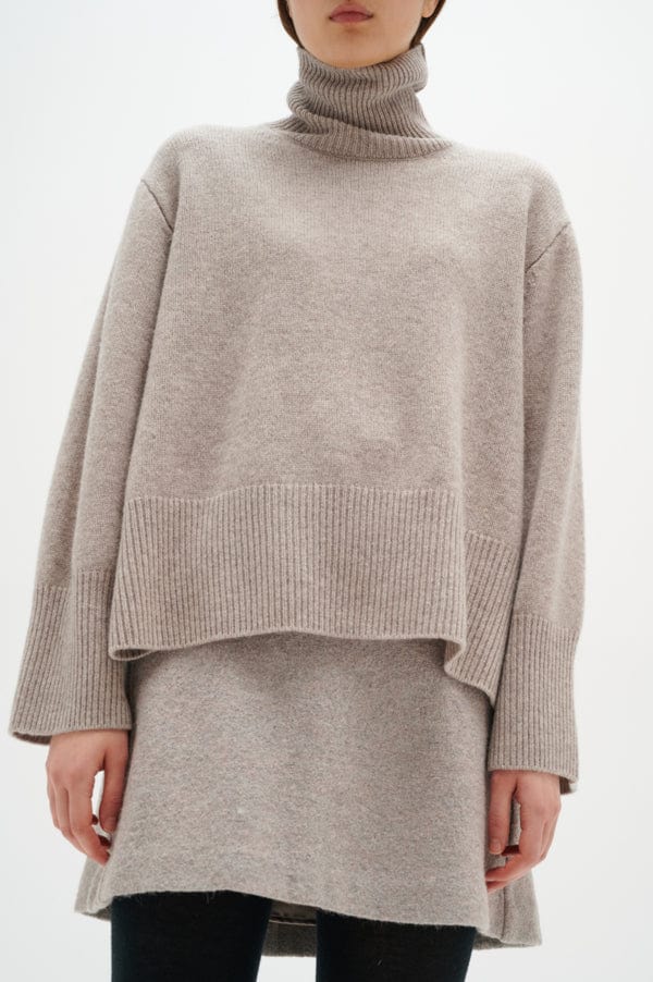 Jaxyiw Turtleneck Mocha Grey Melange | Genser | Smuk - Dameklær på nett