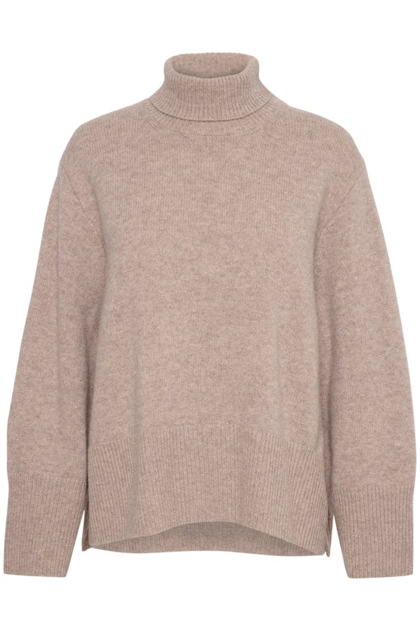 Jaxyiw Turtleneck Mocha Grey Melange | Genser | Smuk - Dameklær på nett