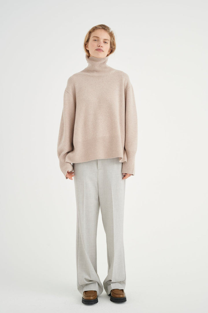 Jaxyiw Turtleneck Oatmeal Melange | Genser | Smuk - Dameklær på nett