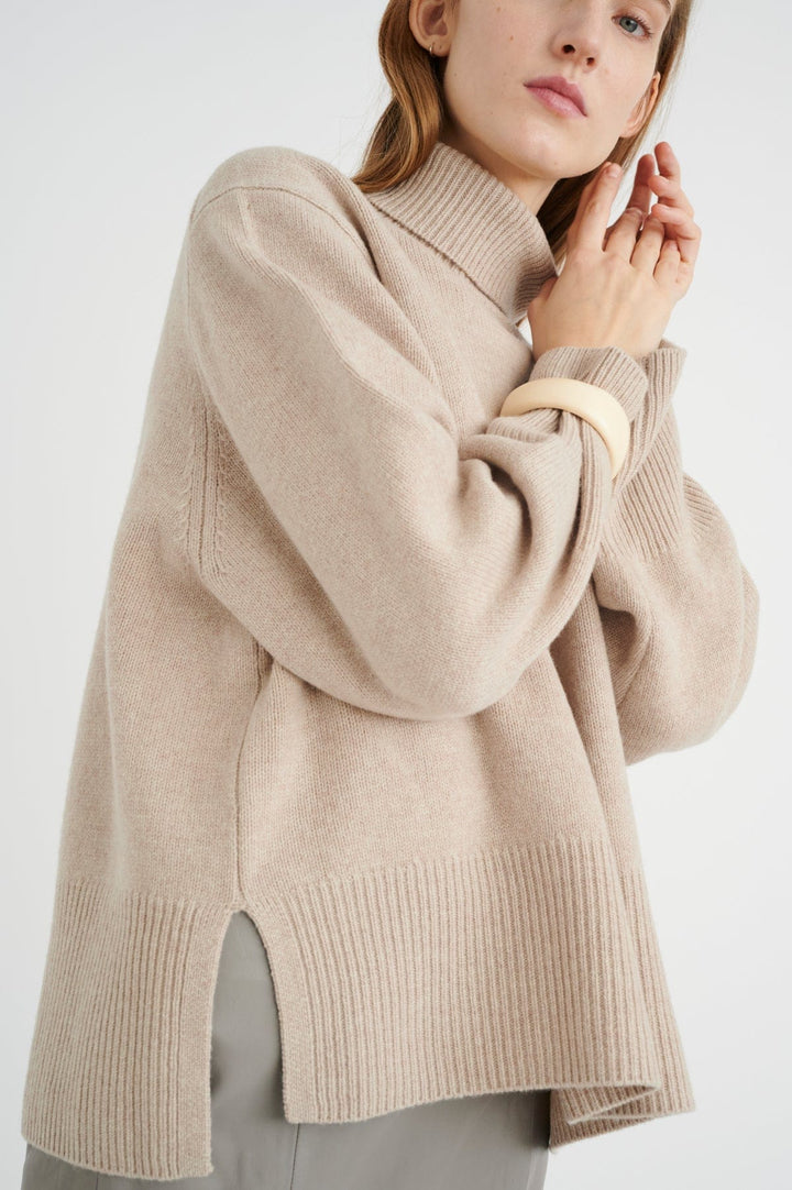 Jaxyiw Turtleneck Oatmeal Melange | Genser | Smuk - Dameklær på nett
