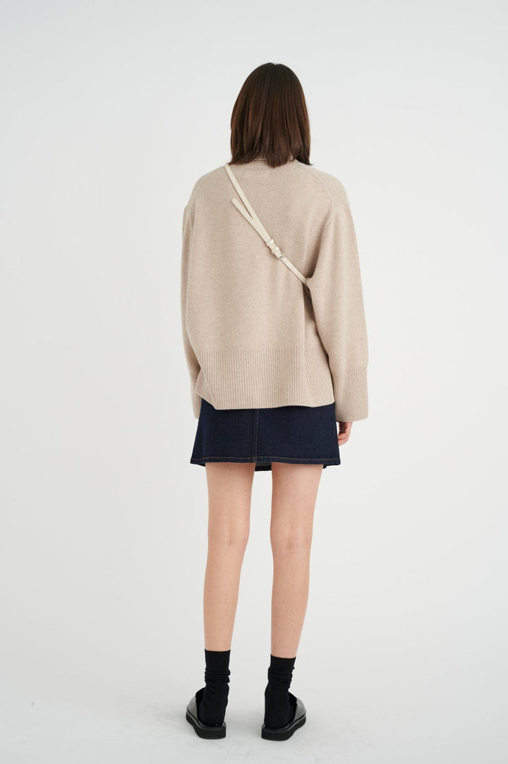 Jaxyiw Turtleneck Oatmeal Melange | Genser | Smuk - Dameklær på nett