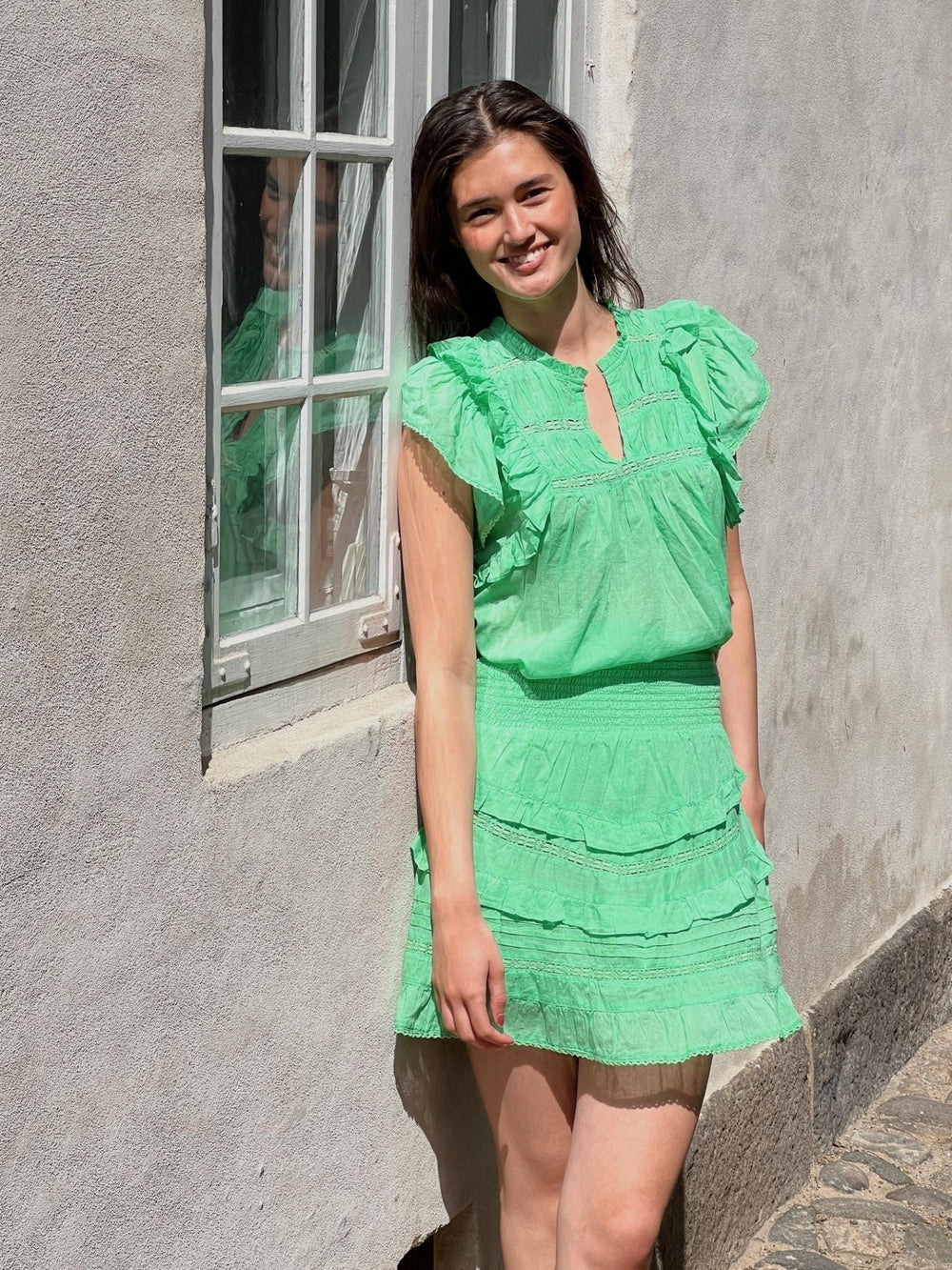 Jayla S Voile Top Apple Green | Topper | Smuk - Dameklær på nett