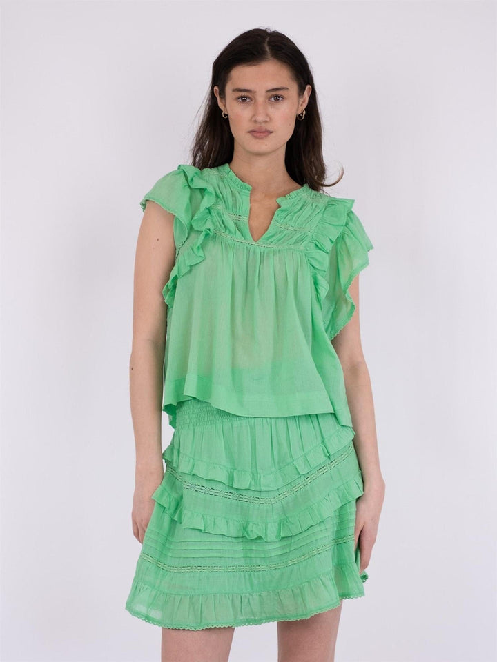 Jayla S Voile Top Apple Green | Topper | Smuk - Dameklær på nett