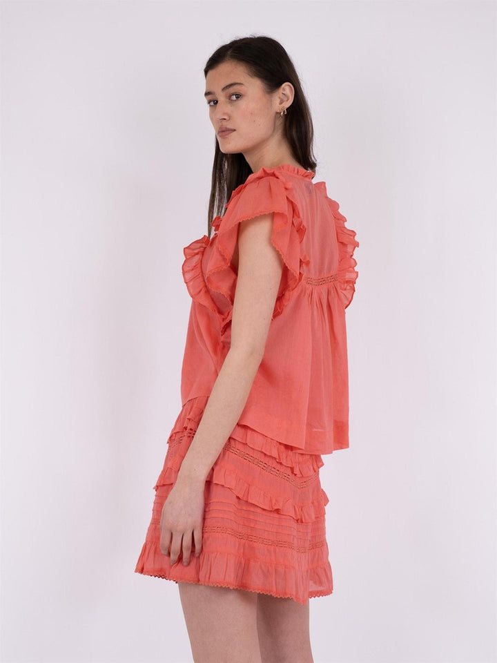Jayla S Voile Top Coral | Topper | Smuk - Dameklær på nett