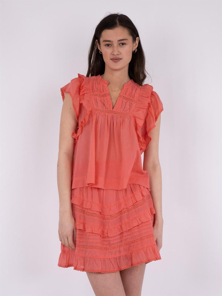 Jayla S Voile Top Coral | Topper | Smuk - Dameklær på nett