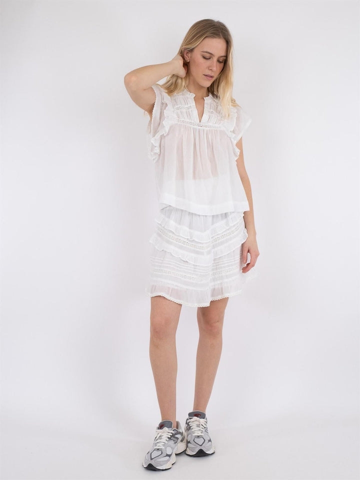 Jayla S Voile Top White | Skjorter og bluser | Smuk - Dameklær på nett