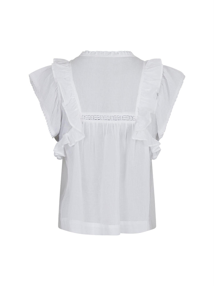 Jayla S Voile Top White | Skjorter og bluser | Smuk - Dameklær på nett