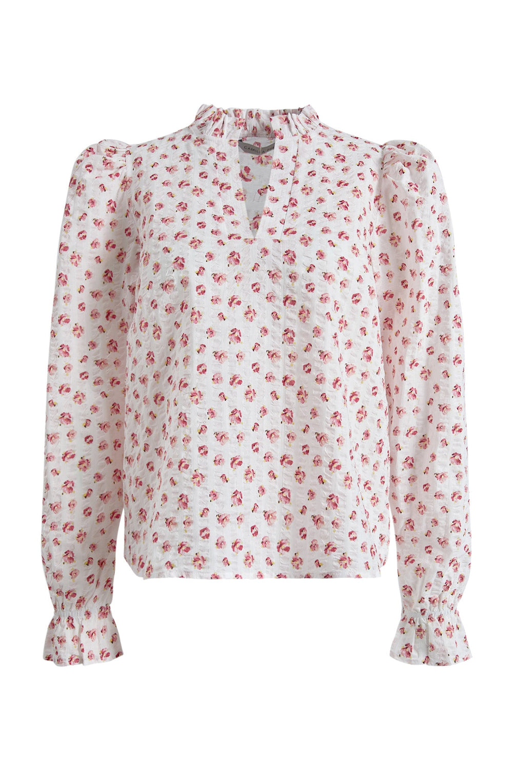 Jenny Crepe Blouse White Berry Print | Skjorter og bluser | Smuk - Dameklær på nett