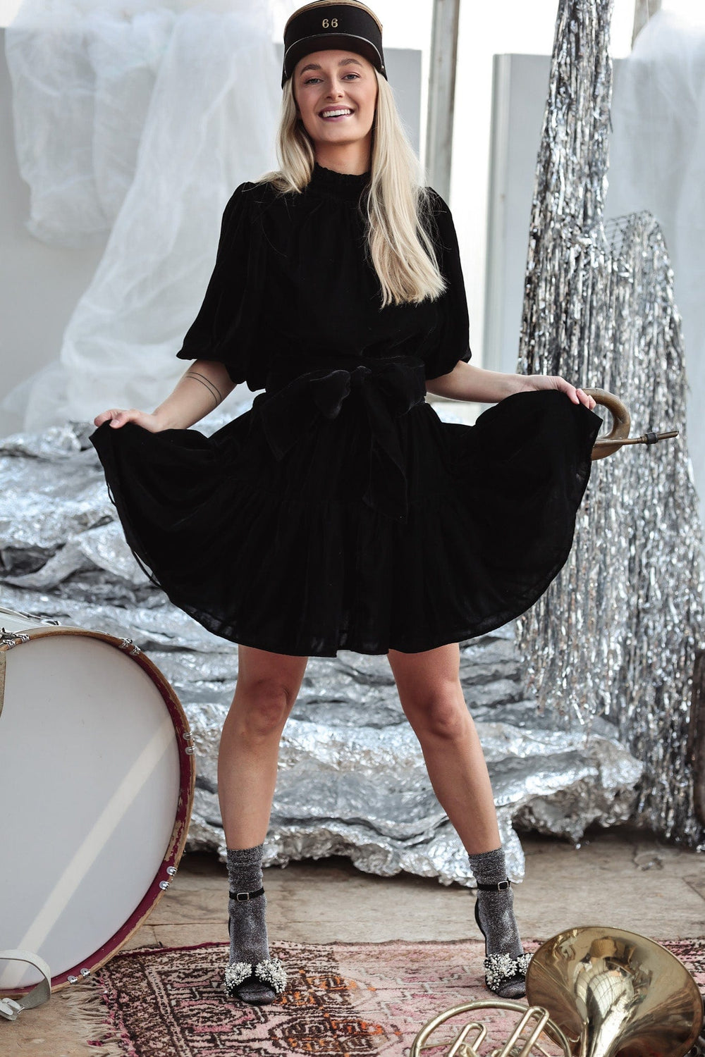 Jessie Velvet Dress Black | Kjoler | Smuk - Dameklær på nett