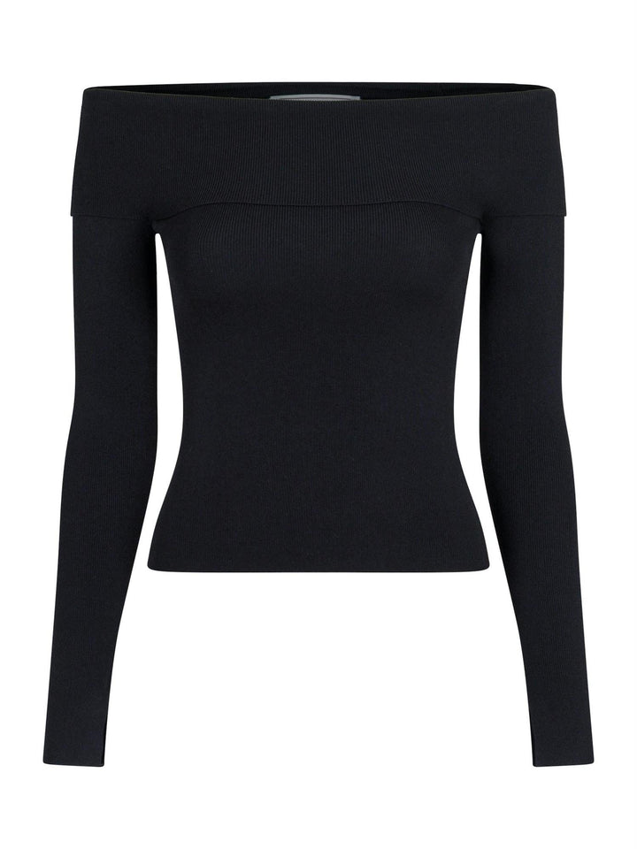 Jessy Knit Blouse Black | Genser | Smuk - Dameklær på nett