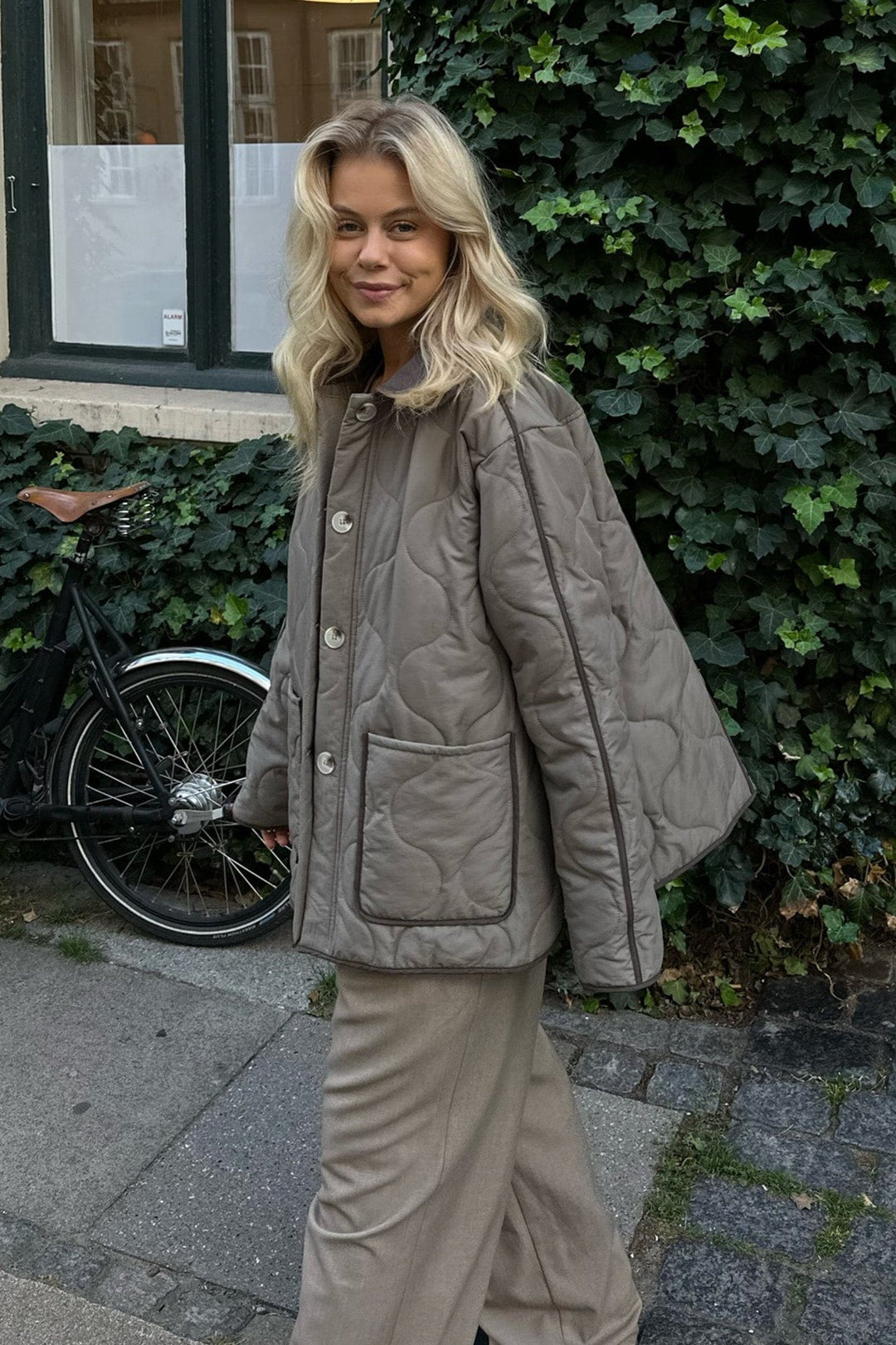 Josie Quilted Jacket Army/Brown | Yttertøy | Smuk - Dameklær på nett