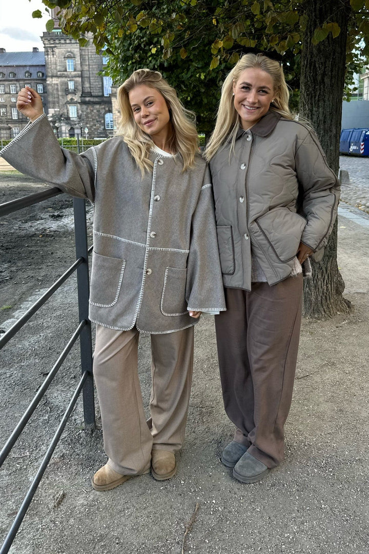 Josie Quilted Jacket Army/Brown | Yttertøy | Smuk - Dameklær på nett