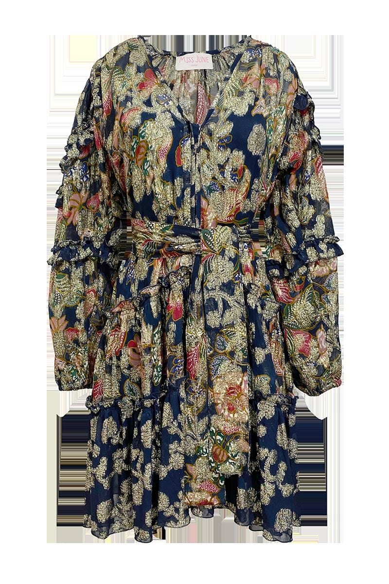 Julieta Dress Navy Multi | Kjoler | Smuk - Dameklær på nett