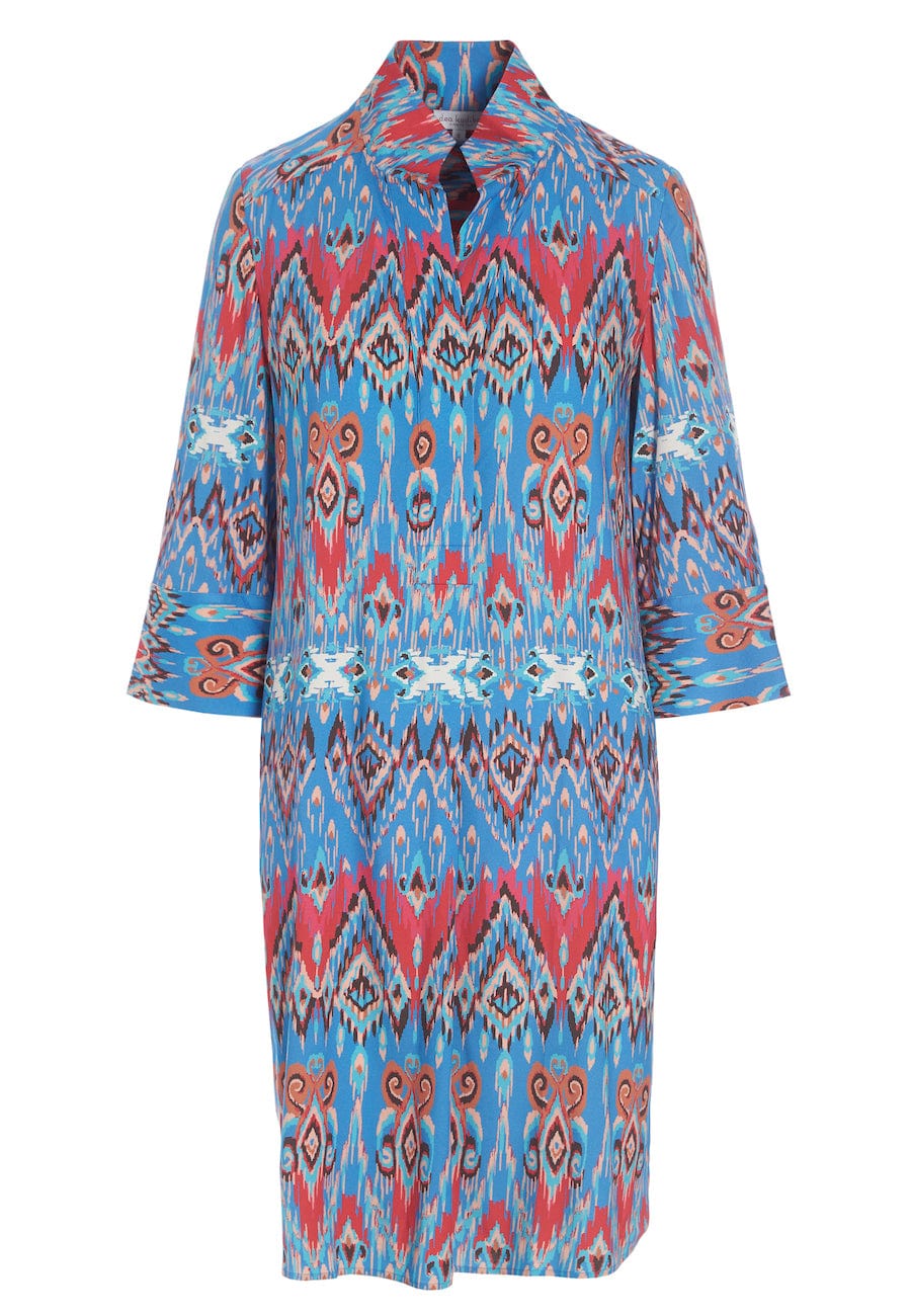Kamille Ev Shirt Dress Ikat Malibu | Kjoler | Smuk - Dameklær på nett