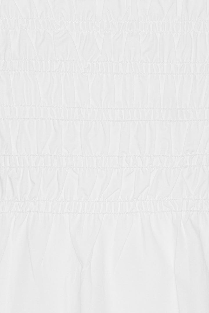 Karo Smock Blouse - White | Skjorter og bluser | Smuk - Dameklær på nett