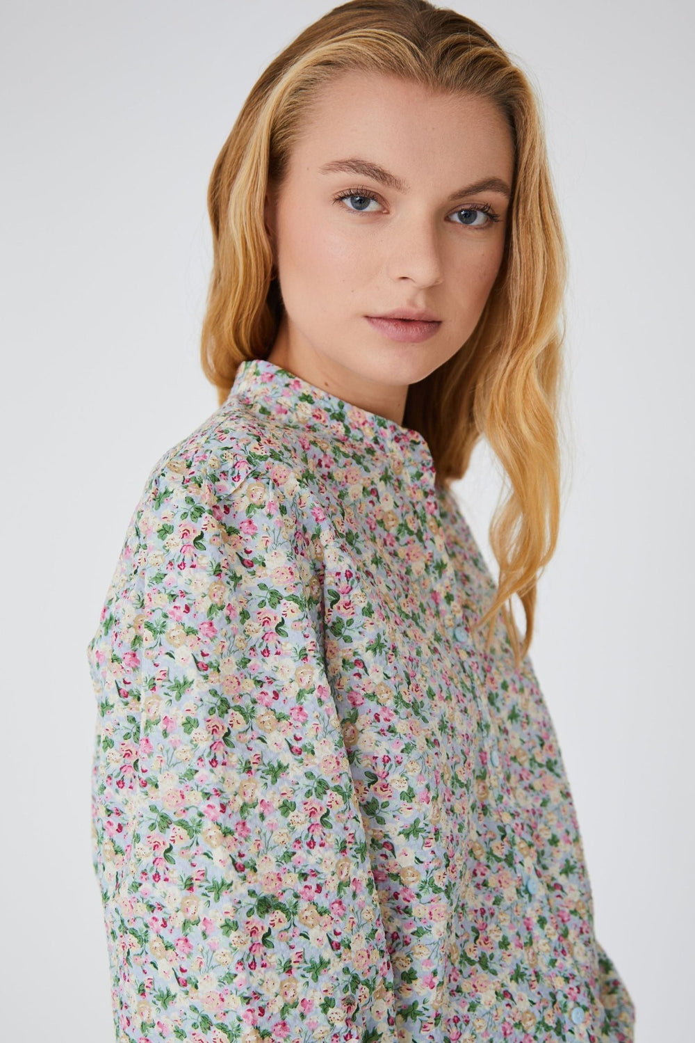 Kate Shirt Blue/Pink | Skjorter og bluser | Smuk - Dameklær på nett