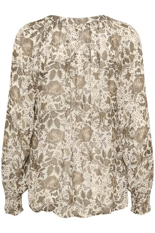Kettapw Blouse Dusky Green Fleur Print | Skjorter og bluser | Smuk - Dameklær på nett