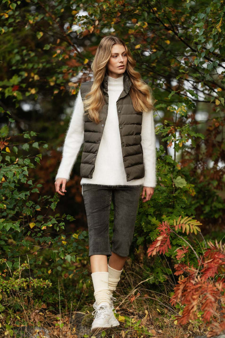 Khaki Green Waistcoat | Yttertøy | Smuk - Dameklær på nett