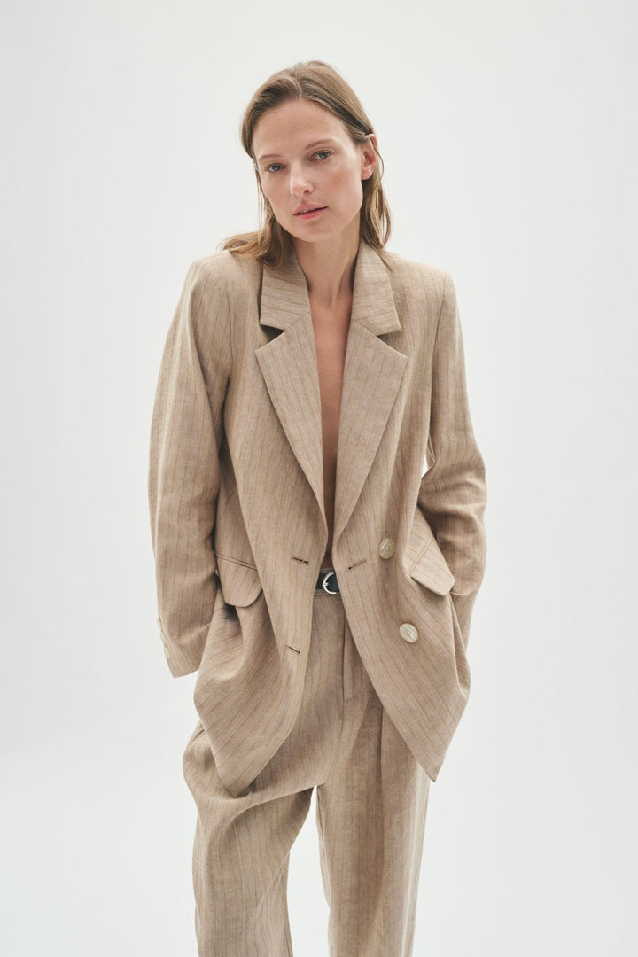 Kimoraiw Blazer Sand Heeringbone | Blazer | Smuk - Dameklær på nett