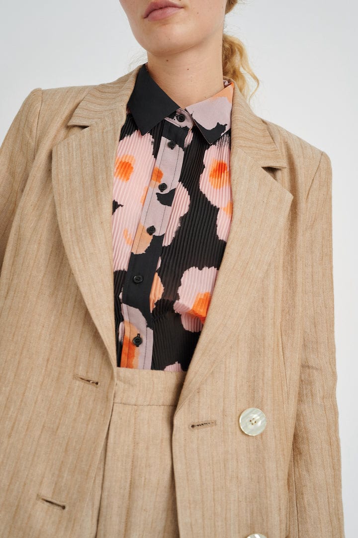 Kimoraiw Blazer Sand Heeringbone | Blazer | Smuk - Dameklær på nett