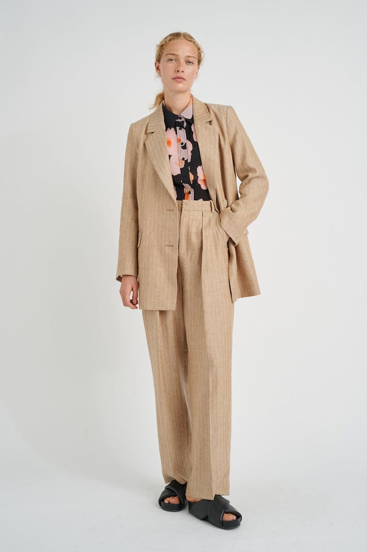 Kimoraiw Blazer Sand Heeringbone | Blazer | Smuk - Dameklær på nett
