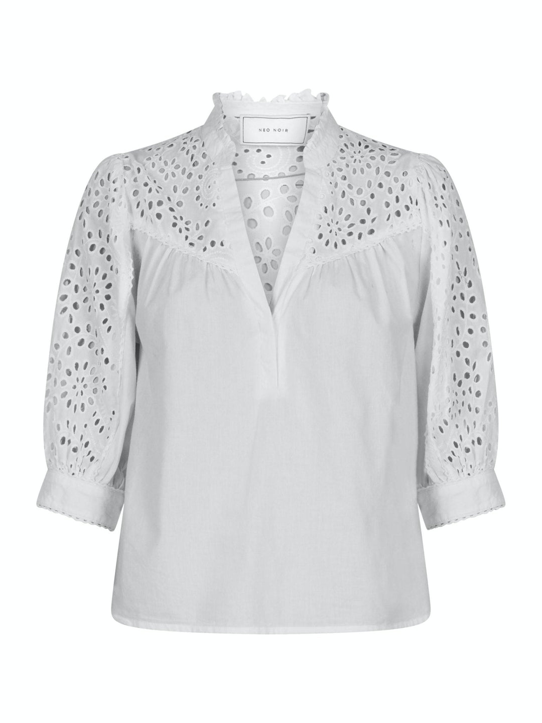 Kita Embroidery Blouse White | Skjorter og bluser | Smuk - Dameklær på nett